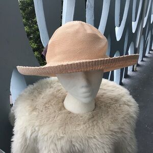Wallaroo Victoria Sun Protection Hat Adjustable Drawstring Wheat Color NWT